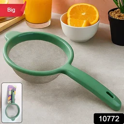 Large Kitchen Strainer – Fine Stainless-Steel Mesh with Easy-Grip
