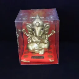 Large Lord Ganesha Idol – Decorative Religious Statue with Solar-Powered Base