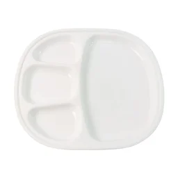 Large Plastic Compartment Dinner Plate – 4 Sections for Organized Meals