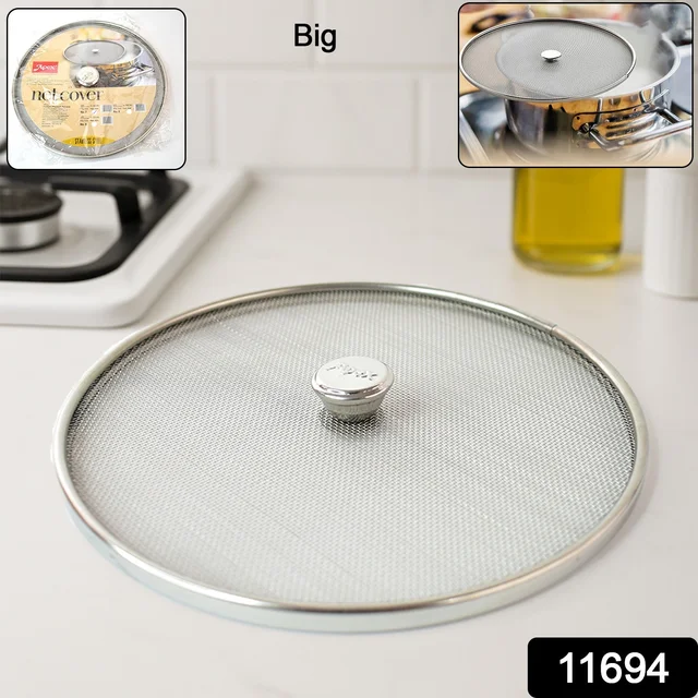 Large Stainless Steel Mesh Net Cover – Durable Oil Splatter Guard