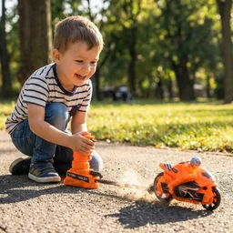 Launcher Racing Bike Toy for Kids – Manual Pull High-Speed Fun