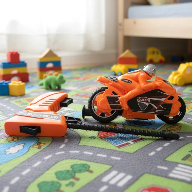 Launcher Racing Bike Toy for Kids – Manual Pull High-Speed Fun