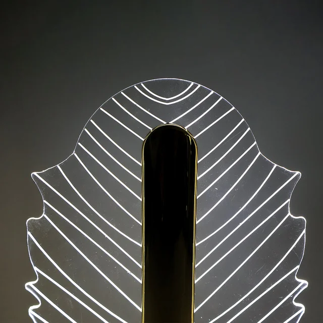 Leaf Shape Crystal Table Lamp – Elegant USB Charging LED Light
