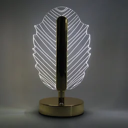 Leaf Shape Crystal Table Lamp – Elegant USB Charging LED Light