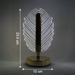 Leaf Shape Crystal Table Lamp – Elegant USB Charging LED Light