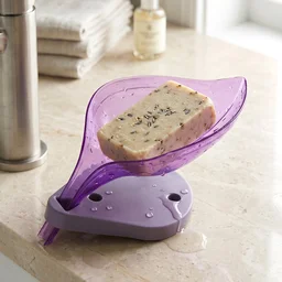 Leaf Shape Soap Tray – Self-Draining Holder | VelvetBubbles