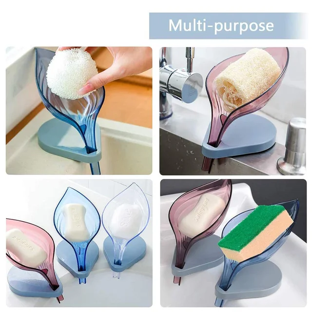 Leaf Soap Dish Holder with Drain - Self Draining & Stylish