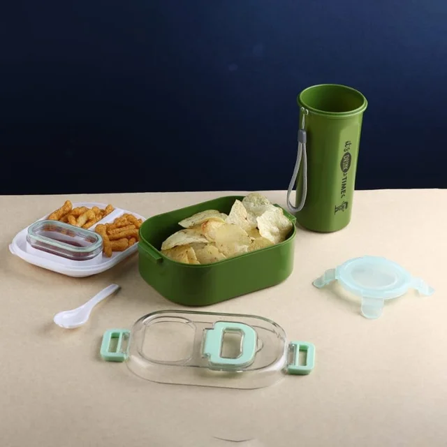 Leakproof Lunch Box Set – BPA-Free with Tumbler & Cutlery