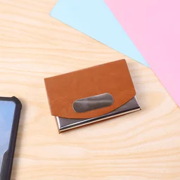Leather Business Card Holder – Slim Magnetic Closure Case