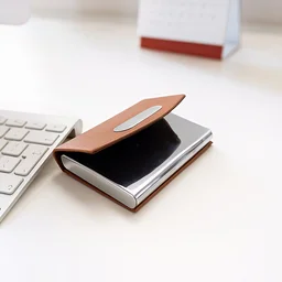 Leather Business Card Holder – Slim Magnetic Closure Case