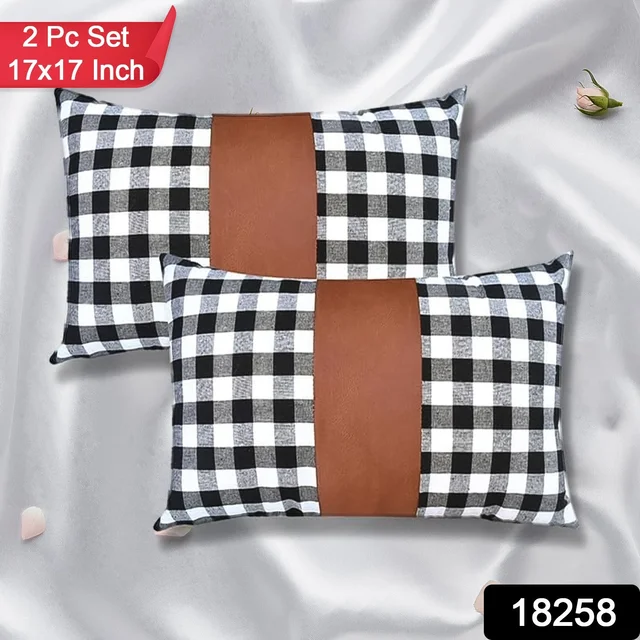 Leather Cushion Covers – 17x17 Inch Pair | Styleva