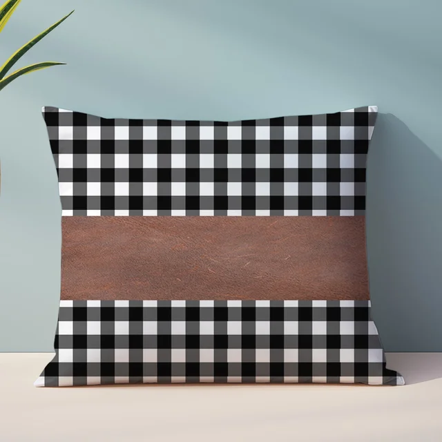 Leather Cushion Covers – 17x17 Inch Pair | Styleva