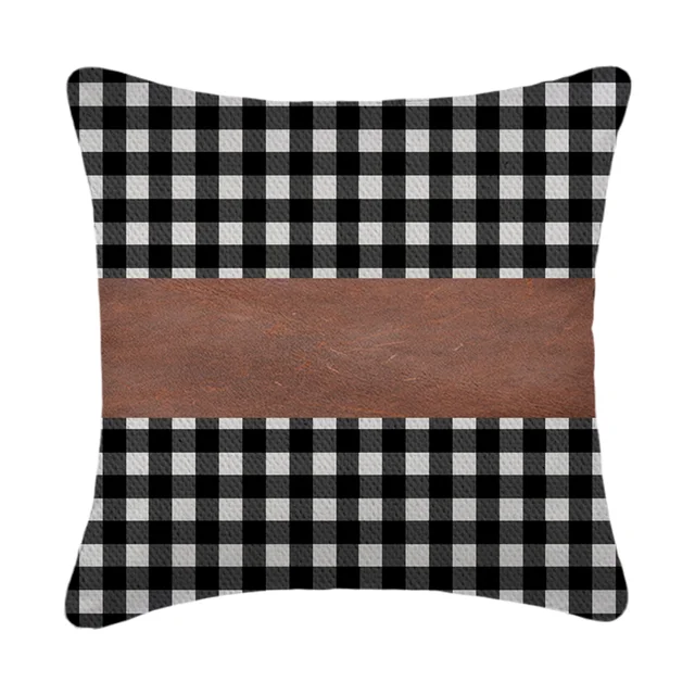 Leather Cushion Covers – 17x17 Inch Pair | Styleva