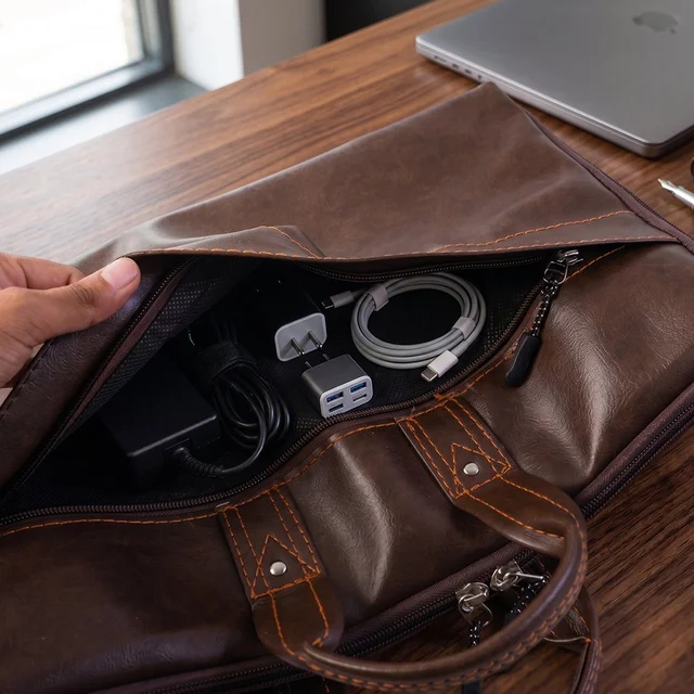 Leather Laptop Bag – Stylish & Durable Office Briefcase