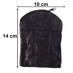 Leather Mini Zipper Pouch – Compact Coin & Card Organizer for Men & Women