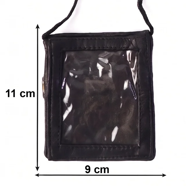 Leather Neck Wallet – Convenient ID & Card Holder with Lanyard