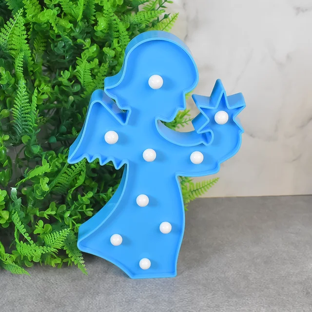 LED Angel Night Light – Battery Operated Room Decor | Deskrova