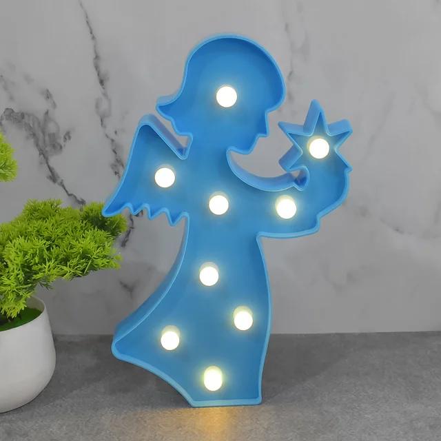 LED Angel Night Light – Battery Operated Room Decor | Deskrova