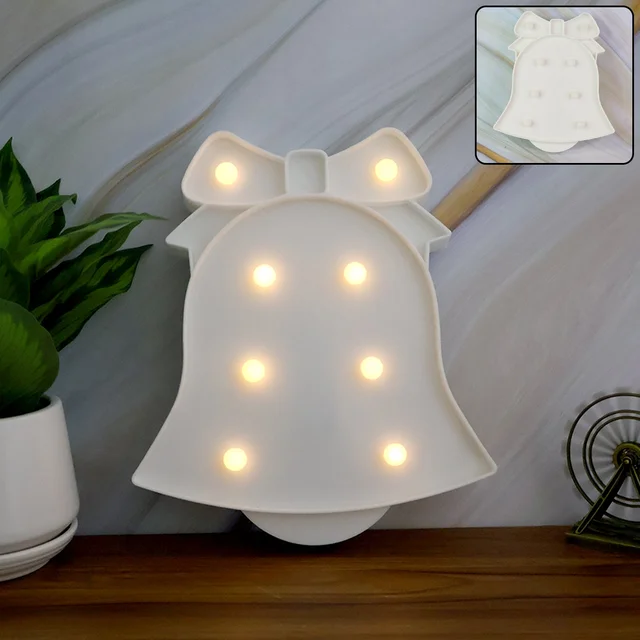 LED Bell Shaped Night Light – Warm, Battery Operated Glow
