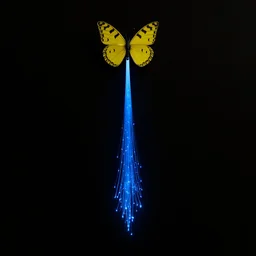 LED Butterfly Hair Braid Clip – Light-Up Party Accessory