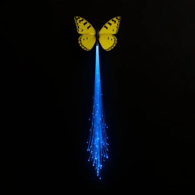 LED Butterfly Hair Braid Clip – Light-Up Party Accessory