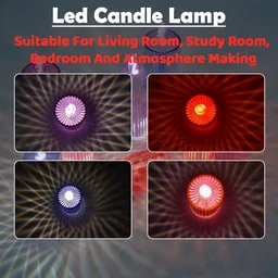 LED Crystal Candle – Glitter Swirling Multicolor Decor | Styleva