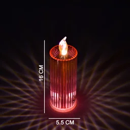 LED Crystal Candle – Glitter Swirling Multicolor Decor | Styleva