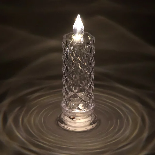LED Crystal Candle Light – Flameless Safe Decorative Glow