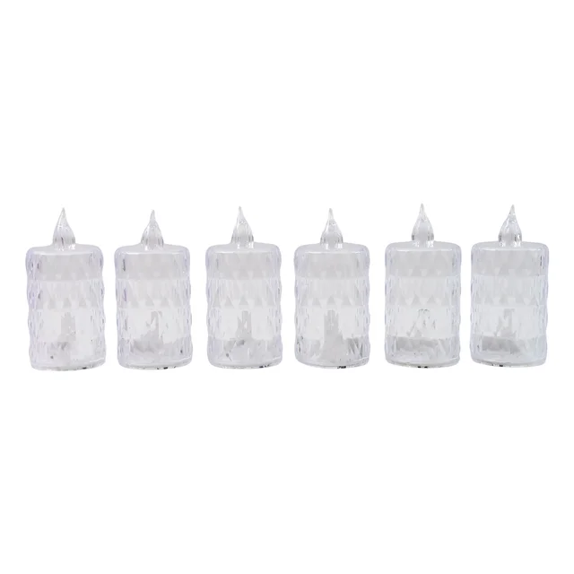 LED Crystal Flameless Candle Set – Elegant 6-Piece Décor
