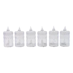 LED Crystal Flameless Candle Set – Elegant 6-Piece Décor