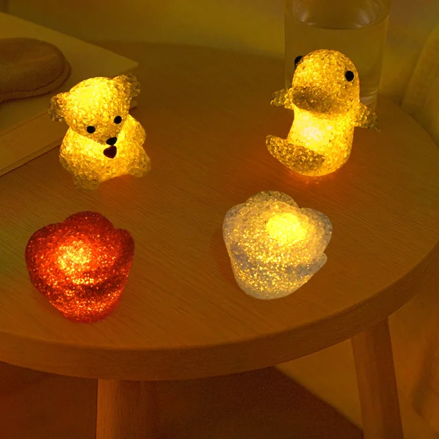 LED Crystal Night Light – Multi-Shape Mood Lamp | Styleva