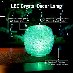 LED Crystal Table Lamp – Colour-Changing Ambient Glow