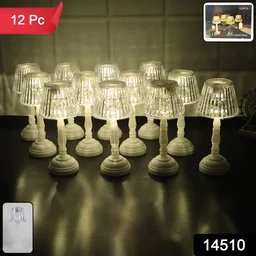 LED Crystal Table Lamps – Elegant Set of 12 Warm Lights