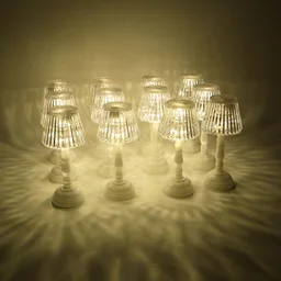 LED Crystal Table Lamps – Elegant Set of 12 Warm Lights