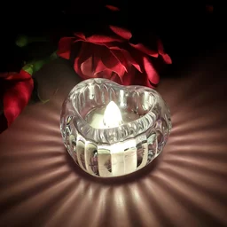 LED Crystal Tealight Candles – Elegant Flameless Warm Glow (6 Pc)
