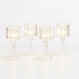 LED Crystal-Effect Table Lamps – Set of 4 Elegant Mini Lights