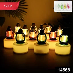LED Decorative Candle Lamps – Set of 12 Multicolor Flameless Lights