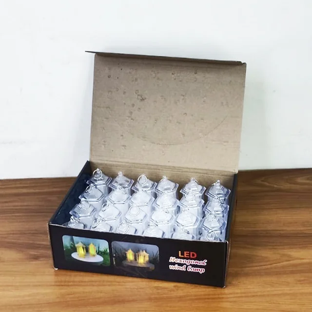 LED Decorative Lantern Lights – Set of 24 Flameless Hexagonal Lamps