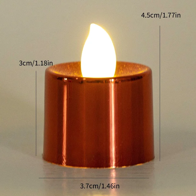 LED Diya Candles – Flameless Tea Light Set (6 Pcs) | Indo Glow