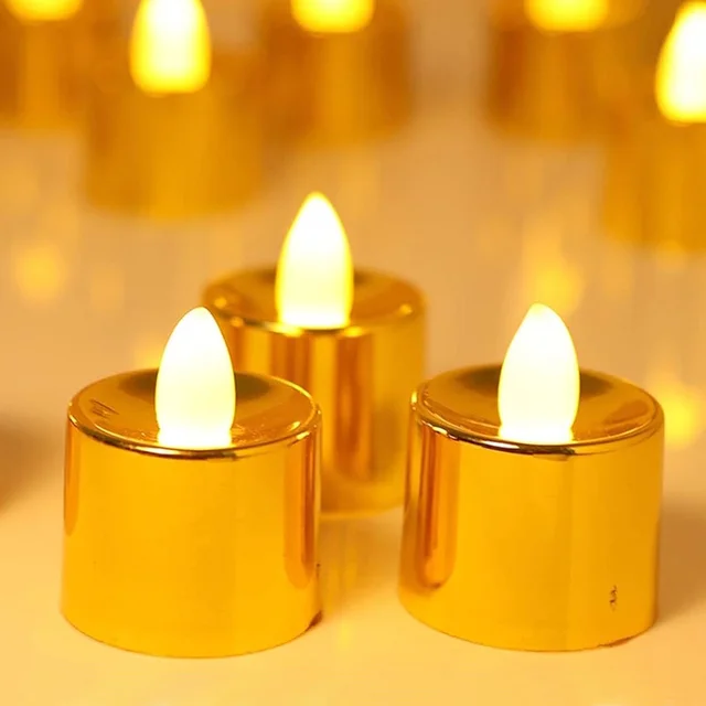 LED Diya Candles – Flameless Tea Light Set (6 Pcs) | Indo Glow