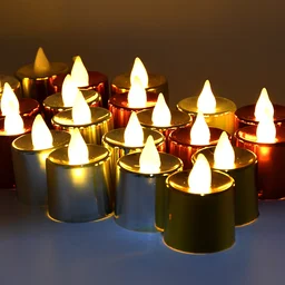 LED Diya – Smokeless Electric Candles 24 Pc Set | Styleva