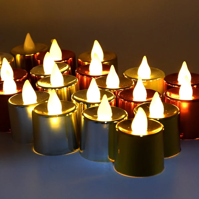 LED Diya – Smokeless Electric Candles 24 Pc Set | Styleva