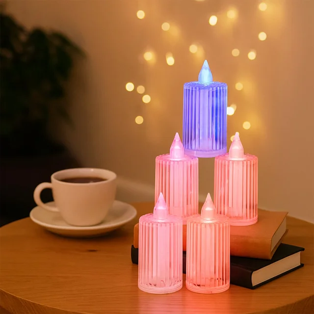 LED Flameless Candle Light Set – 6-Piece Decorative Ambient Lights