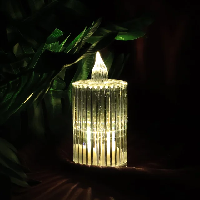 LED Flameless Candle Lights – Premium Crystal Effect Set of 5