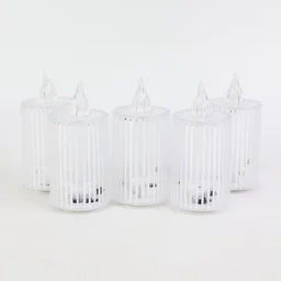 LED Flameless Candle Lights – Premium Crystal Effect Set of 5