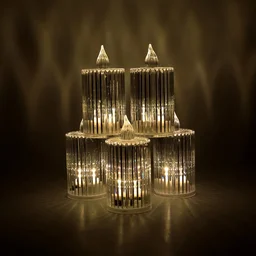 LED Flameless Candle Lights – Premium Crystal Effect Set of 5
