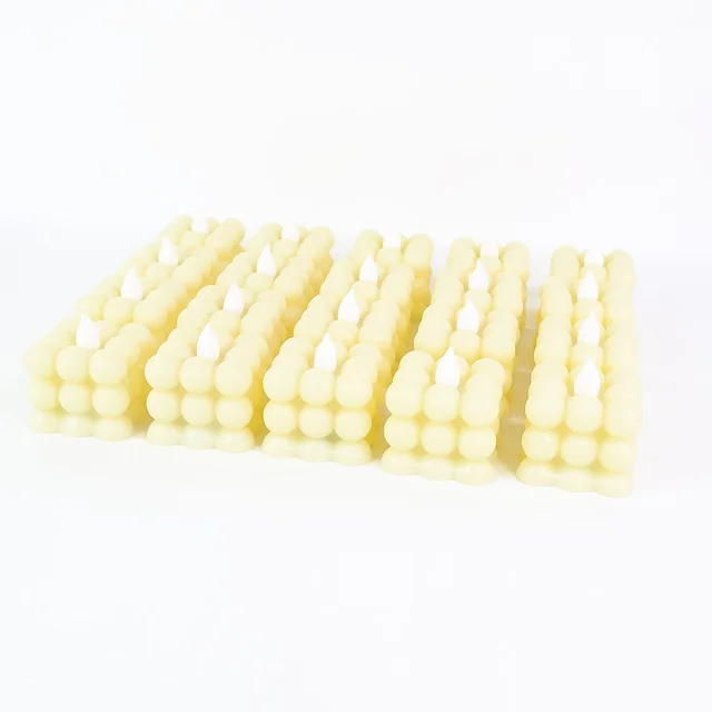 LED Flameless Cube Candles – Set of 24 Decorative Lights