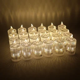LED Flameless Decorative Candle Set – Smokeless Crystal Design