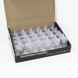 LED Flameless Decorative Candle Set – Smokeless Crystal Design