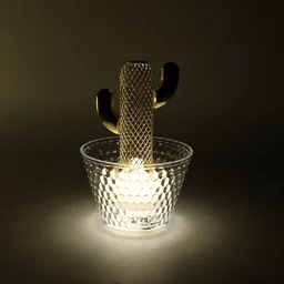 LED Flameless Decorative Candles – Cactus Design, Warm White Glow